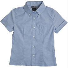 French Toast Girls' Short Sleeve Oxford Blouse With Darts