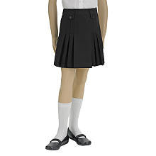 French Toast Girls Front-Pleated Skirt with Tabs