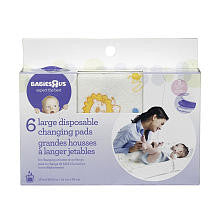 Babies R Us Large Disposable Changing Pads - 6-Pack