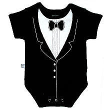 Frenchie Mini Couture Fancy Tuxedo Bodysuit