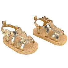 Gerber Girls Metallic Gold Cork Sandal