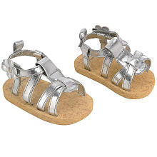 Gerber Girls Metallic Silver Cork Sandal