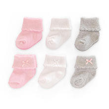 Carter's Girls' 6 Pack Scalloped Cuff Socks - 3-12 Months