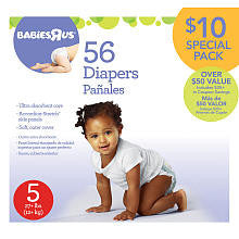 Babies R Us Ultra Absorbent Diapers Size 5 - 56Ct