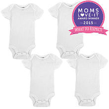 Koala Baby Neutral 4 Pack White Short Sleeve Bodysuits