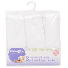 Babies R Us 3 Pack Waterproof Pants - White - 18 Months