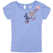 Kids R Us Girls' Garden Applique Short Sleeve Top - Toddler