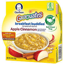 Gerber Graduates Breakfast Buddies Apple Cinnamon Hot Cereal with Fruit