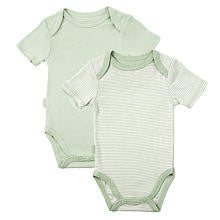 Kushies Neutral Everyday Layette 2 Pack Short Sleeve Bodysuit