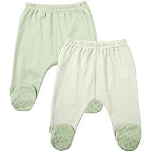 Kushies Neutral Everyday Layette 2 Pack Footed Pant