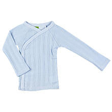 Kushies Boy Everyday Layette Long Sleeve Blue Wrap Tee