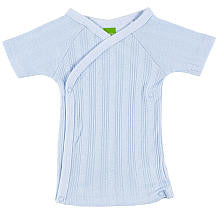 Kushies Boy Everyday Layette Short Sleeve Blue Wrap Tee