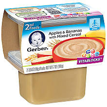 Gerber NatureSelect 2nd Foods Apples & Bananas with Mixed Cereal