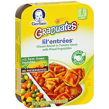 Gerber Graduates Lil' Entrees Cheese Ravioli in Tomato Sauce with Mixed Vegetables