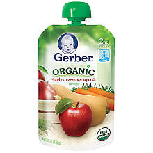 Gerber Organic 2nd Foods Purees Apple Carrot Squash