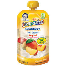 Gerber Graduates Grabbers Tropical Fruit & Yogurt Pouch