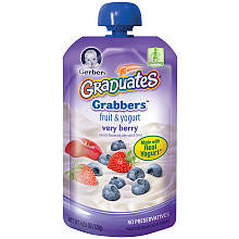 Gerber Graduates Grabbers Very Berry Fruit & Yogurt Pouch