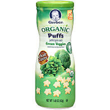 Gerber Organic Puffs Green Veggies