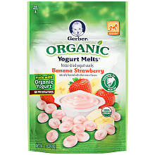 Gerber Organic Yogurt Melts Strawberry Bannana