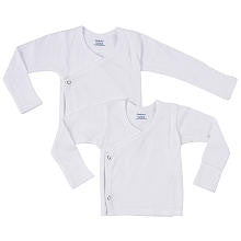 Gerber Neutral 2 Pack Side Snap Long Sleeve Shirt with Mitten Cuffs