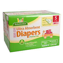 BabyGanics Ultra Absorbent Diapers - 68 Ct - Size 5