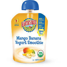 Earth's Best Organic Fruit Yogurt Smoothie Banana - 3.1 Ounce