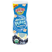 Earth's Best Organic Yogurt Puffs Blueberry Cereal Snacks with Yogurt - 1.8 Ounce