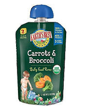 Earth's Best Organic Carrots & Broccoli Baby Food Puree - 3.5 Ounce