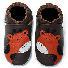 Momo Baby Neutral Soft Sole Leather Shoes - Giraffe