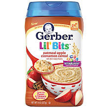 Gerber Lil' Bits Cereal Oatmeal Apple Cinnamon - 8 Ounce