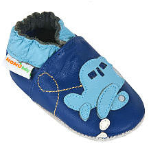 Momo Baby Boys Soft Sole Leather Shoes - Airplane