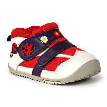 Momo Baby Girl Leather Sneakers with Flexible Rubber Sole - Ladybug & Daisy