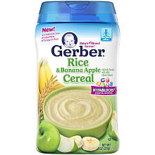 Gerber Cereal Rice Banana Apple - 8 Ounce