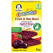 Gerber Fruit Oat Apple Grape Bars - 2.12 Ounce