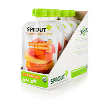 Sprout Stage 2 Intermediate Organic Baby Food Apricot, Peach & Pumpkin 5-Pack - 4 Ounce