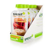 Sprout Stage 2 Intermediate Organic Baby Food Peach, Berry, Oatmeal & Quinoa 5-Pack - 4 Ounce