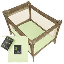 Kushies Organic Jersey Fitted Play Pen Sheet - Green