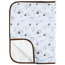 Kushies Deluxe Waterproof Change Pad - Blue Safari Print