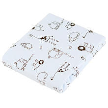 Kushies Change Pad Fitted Sheet - Blue Safari Print