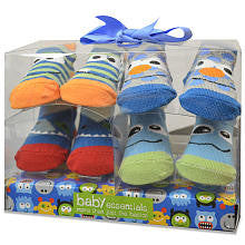 Baby Essentials Boys 4 Pack Sock Set - Monster