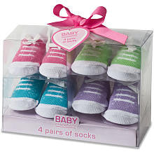 Baby Essentials Girls 4 Pack Sock Set - Sneaker