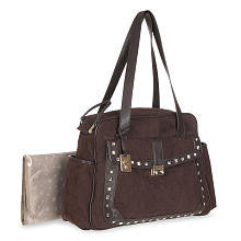 Heidi Klum Tote Diaper Bag - Brown Suede