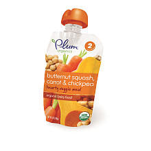 Plum Organics Second Blends Hearty Veggie Meals Butternut Squash Carrot & Chickpea - 3.5 Ounce