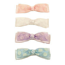 Babies R Us Girls 4 Pack Ribbon Bow Hair Clips