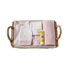 Burt's Bees Baby Girls 7 Piece Dottie Bee Sleepytime Basket