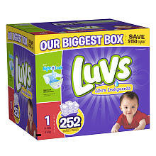 Luvs Size 1 Diaper OMG Jr Pack - 252 Count