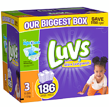 Luvs Size 3 Ultra Leakguards Diapers - 186 Count