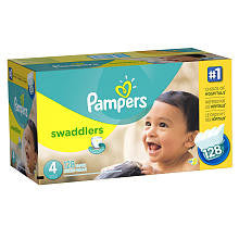 Pampers Swaddlers Size 4 Diapers Super Economy Pack - 128 Count