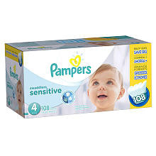 Pampers Swaddlers Size 4 Sensitive Diapers Super Economy Pack - 108 Count