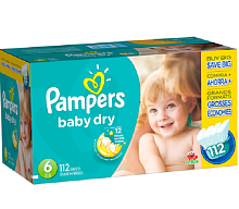 Pampers Baby Dry Size 6 Diapers Super Economy Pack - 112 Count